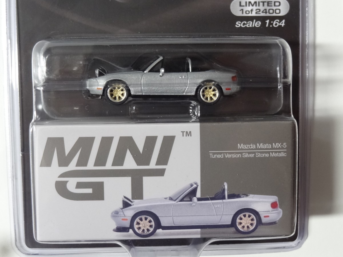 MINI GT #407 - SILVER - MAZDA MIATA MX-5 / TUNED VERSION - MIJO