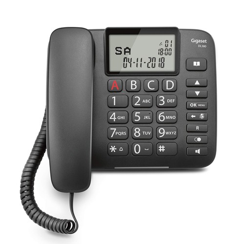 DL380 Téléphone fixe grand écran grandes touches ergonomiques affichage des a... - Photo 4/4