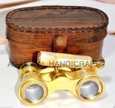 Antique Solid brass binocular best look spyglass with leather case stylish gift