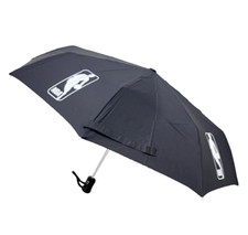 NBA Solid Black Compact Auto Open Auto Close Umbrella