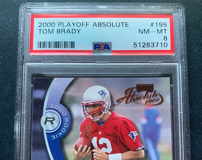 2000 Playoff Absolute Tom Brady RC /3000 PSA 8 NM-MT Patriots Bucs