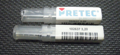 PRETEC : 102637 3,20 Hochleistungsbohrer 3× A11, TiAlN