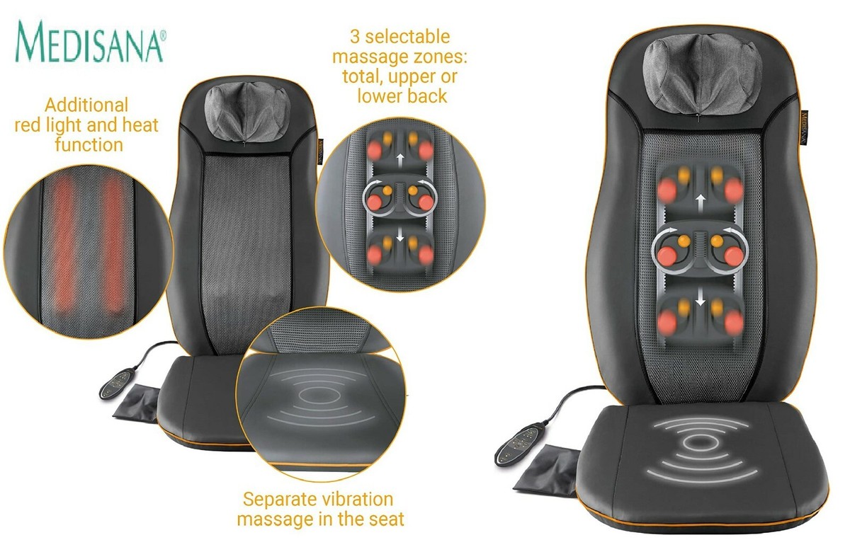 Shiatsu-Massagesitzauflage Medisana MC85L Massagematte Massage Massagegert  NEU