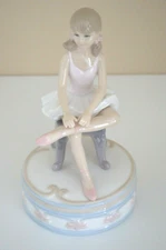 Leonardo Collection Annie Rowe Hand Painted Porcelain Figurine with Music Box
