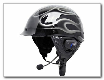 Sena SPH10H-FM-01 Bluetooth Headset & Intercom w/ Built In FM Stereo Half Helmet - Picture 1 of 11
