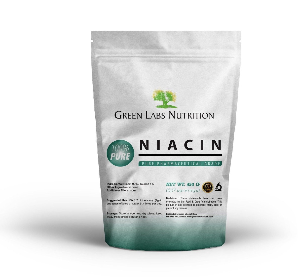 Poudre De Niacine (Vitamine B3) Pure - 300g à 1816g - Pour Cholestérol Et énergie - Fabriquée En Pologne