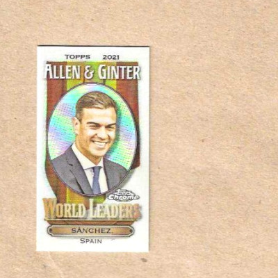 Pedro Sanchez Spain MINI 2021 Topps Allen & Ginter chrome MWL-12 World Leaders