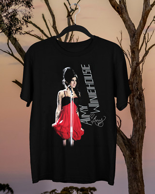Amy Winehouse Cotton Short Sleeve Gift For Fan Black Shirt S-5XL - Free Shipping