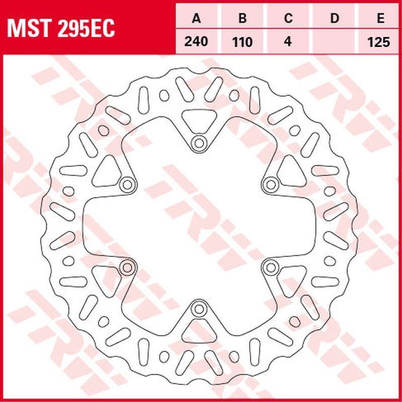 Disque de frein arriere ventile ZF endurance pour Beta RR 350 4T