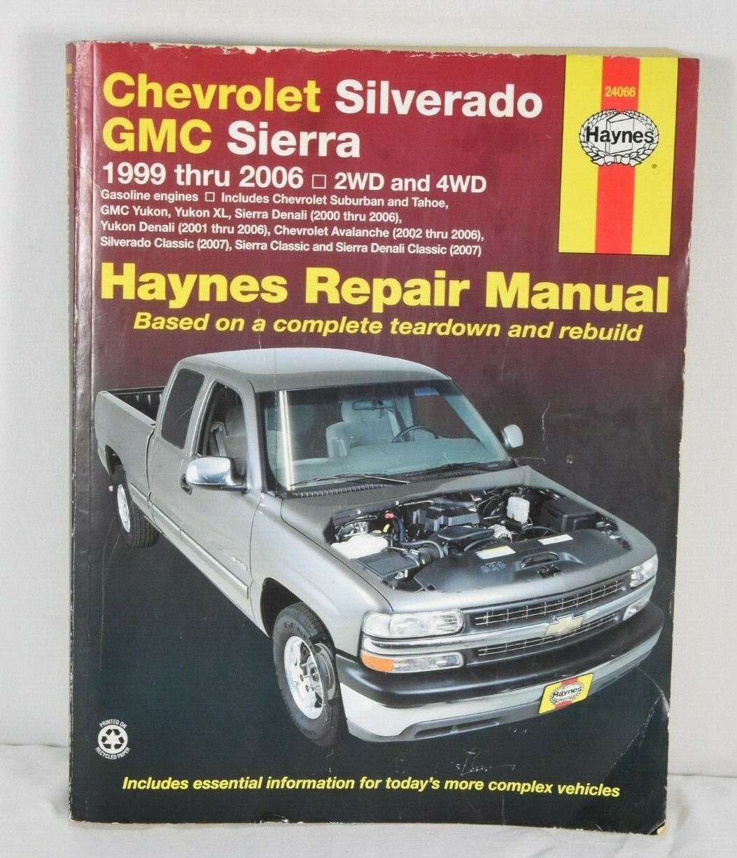 Chevrolet Silverado GMC Sierra 1999 Thru 2001 Haynes 24066 Repair Manual |  eBay