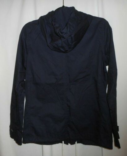 THE GAP DARK INDIGO NAVY BLUE NAUTICAL HOODED gapJACKET COAT WOMEN'S SIZE MEDIUM - Picture 3 of 3