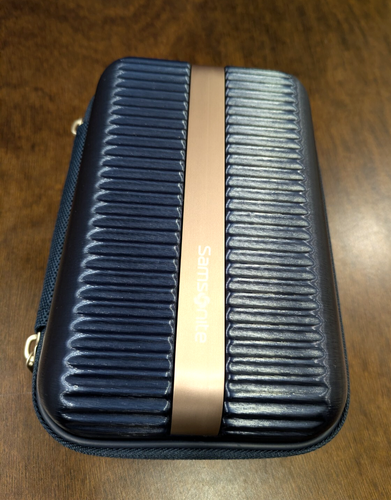 SAMSONITE Travel Toiletry Bag Hard Shell Zipped Cosmetic Organizer Case Wash Bag - Picture 11 of 12