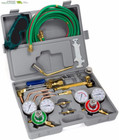 Oxy Acetylene Welding Cutting Torch Brazing with 3 Nozzle 15' Ft Hose Gauge Reg