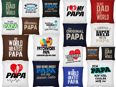 Papa Kissen - Geburtstag Vater Kuschelkissen Vatertag - Geschenk Deko Eltern
