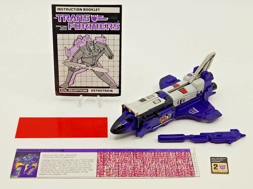 Hasbro Transformers NM G1 Astrotrain - 100% Complete w/ Booklet, Tech Spec