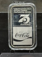 1974 Coca-Cola Chattanooga, TN World Wide Mint - 1 troy oz .999 Fine Silver Bar