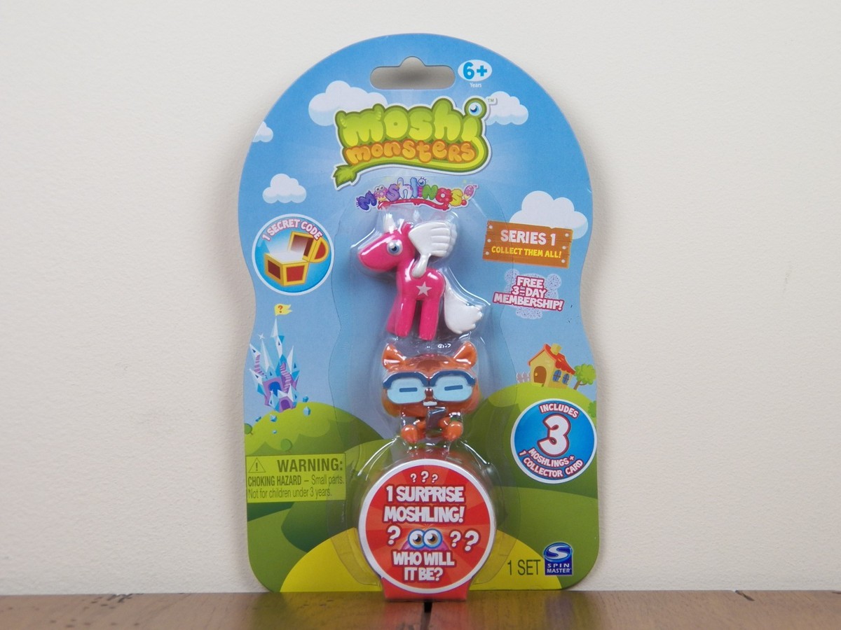 Moshi Monsters 3-Pack Moshlings Angel 24 Waldo 77 Figures Series-1