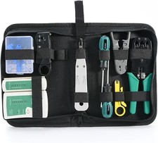 Professional Network Tool Kit RJ45 Crimper Cable Tester Stripper Ethernet LAN
