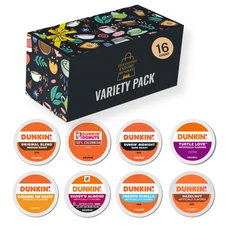 Dunkin K Pods Variety Pack – 8 Flavors, 16ct, Keurig Compatible Gift Box