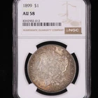 1899 MORGAN SILVER DOLLAR CERTIFIED NGC AU 58 ALMOST UNCIRCULATED ORIGINAL COIN