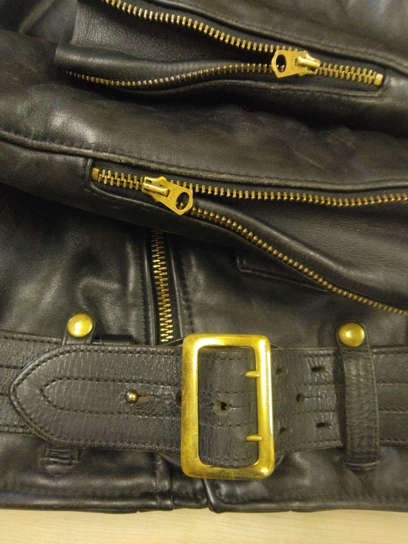 Vanson C2 Double Rider Jacket Horsehide Talon Zip Black Size