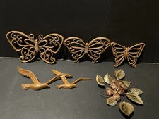 Lot of Vintage Homco Home Interiors Wall Hanging Accents. 5 Total. Very Good