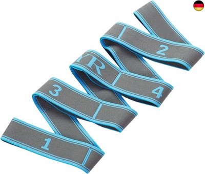 Elastische Yoga Gurt, Yoga Stretching Band, Dehnungsband mit 9 Schleifen, Fitnes