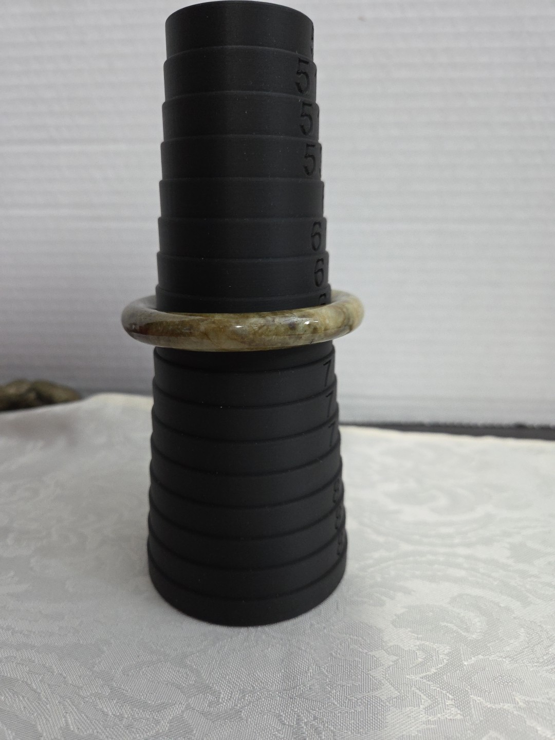 Solid Natural Green jade Stone Bangle Bracelet - image 5