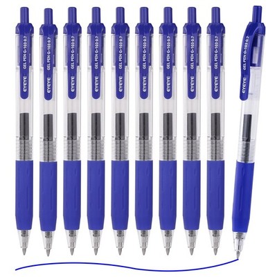 EYEYE G 103 Einziehbare Gelstifte 0,7 mm 10er Pack 0,7 mm Blaue Tinte Mittlere Spitze