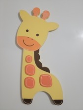 Babies R Us Baby Giraffe Nursery Room Wooden Plaque Wall Decor Vintage