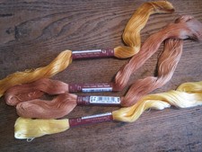 Cotton Embroidery Floss DMC 16 Lot of 6 New Skeins Made France 435/744/783/796