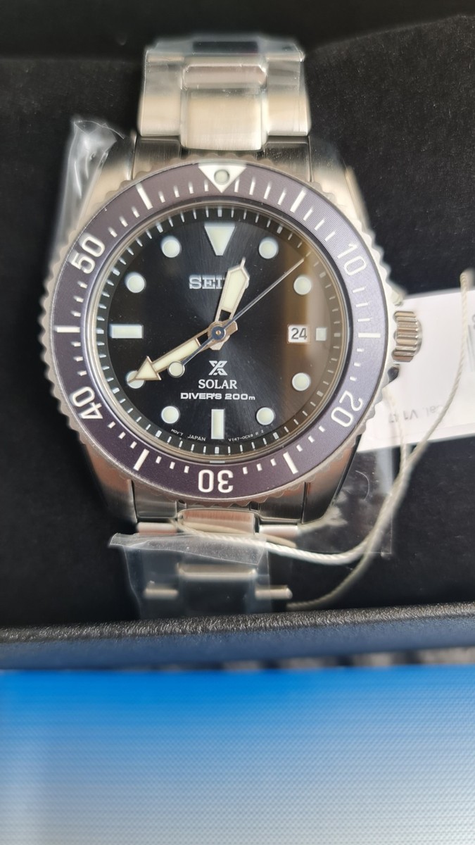 SEIKO ProspeX SNE569P1 Solar Sea Diver Watch 200m 39mm Mini Scuba