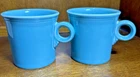 2 - Homer Laughlin HLC Fiesta USA Ring Handle Coffee Mug - Turquoise Free SH
