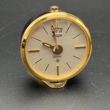 JAEGER LECOULTRE RECITAL 8 DAY SWISS DESK ALARM CLOCK RUNNING STRONG, FAB DIAL!!