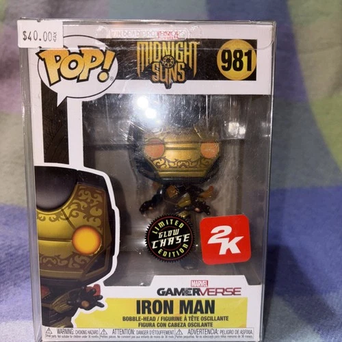 Iron Man 981 Chase Glow In The Dark Midnight Suns GamerVerse 2K Funko Pop