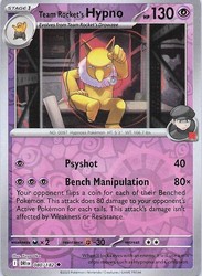 Team Rocket's Hypno 080/182 Destined Rivals Reverse Holo