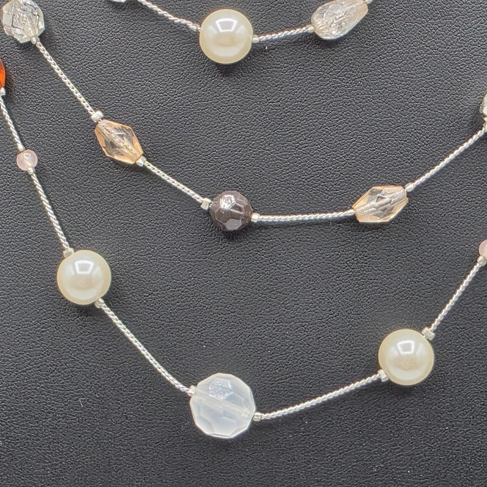 Lia Sophia Multi Hilo Tono Plata Multicolor Cuentas de Plástico Ajustables 13" Foto 3 de 4