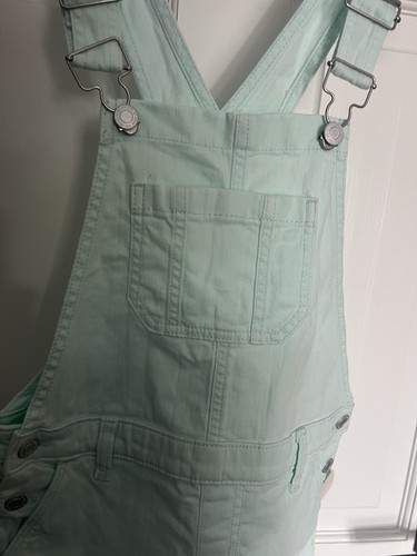 Girls Size 10 Mint Green Short Overalls