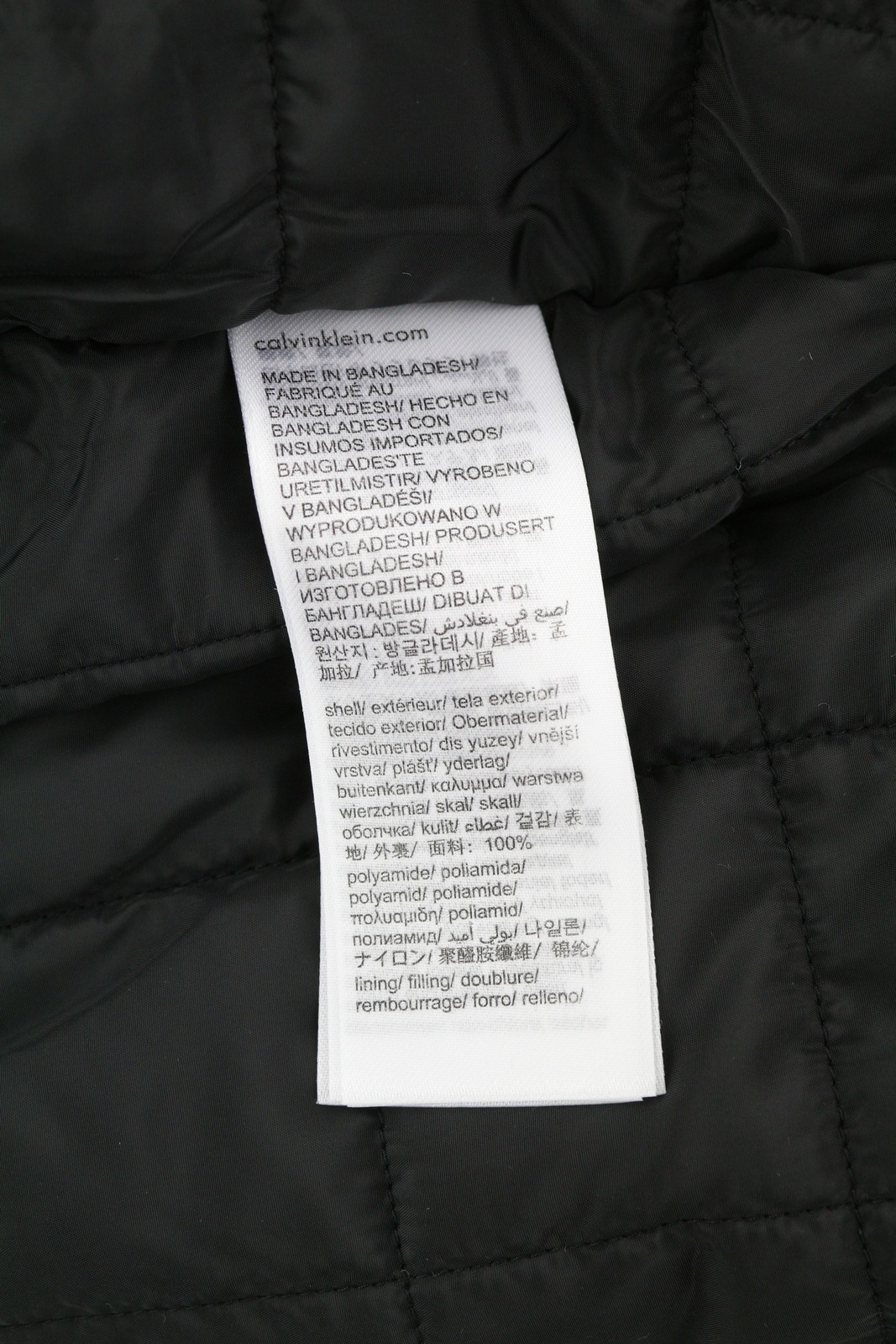 CALVIN KLEIN Men Jacket L Black Bold Logo Quilted Loose Fit Bomber RRP149 * thumbnail 8