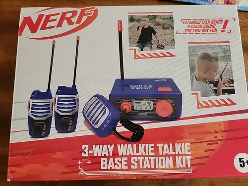 Nerf 3-Way CB Radio Walkie Talkie + Base Station Kit Toy For Kids & Adults