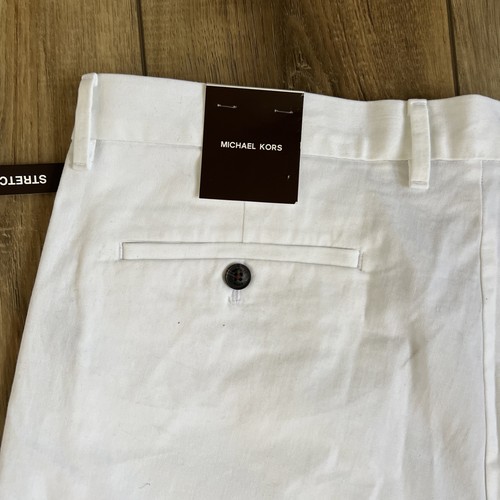Michael Kors Men's 34 (36” Waist) 9” Inseam White Classic Fit Bermuda Shorts - Picture 7 of 11