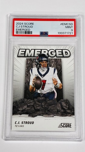 2024 Score C.J. Stroud Emerged #EMCSD Graded PSA 9 Mint Rookie Card RC FOOTBALL