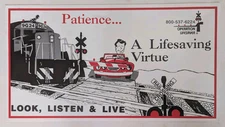 Vintage Railroad Operation Lifesaver Advertising Poster 16 3/4" x 9 1/4"
