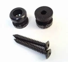 True Custom Shop® Black SCHALLER Strap Lock Buttons for Fender Strat/Tele/Bass