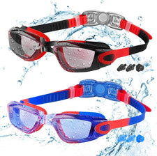 Kids Swim Goggles, 2 Packs Swimming Goggles for Kids Girls Boys and Child Age 4-