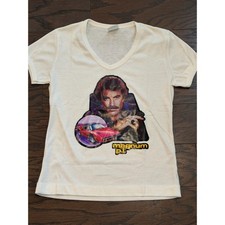 Vintage Magnum P.I. Tom Selleck Ferrari Graphic Tee Made in USA Size Large