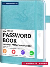 Elegant Password Book with Alphabetical Tabs - Hardcover Password Book for Inter