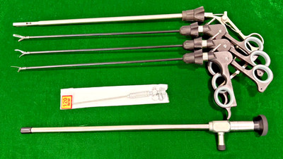 10pc Laparoscopic Surgery Set 5mm/10mm with Laparoscope 10mm 30 Degree Reusable