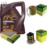 Inspektionspaket 5L Mannol Diesel TDI 5W-30 FüR Opel Zafira B 1.9 Cdti Astra H
