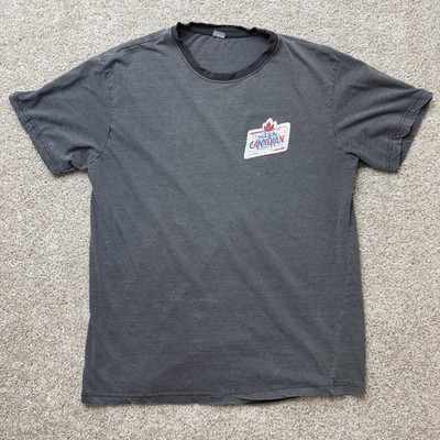 Y2K Molson Canadian Shirt Mens Large Gray Answer Honestly Beer Tee T-Shirt